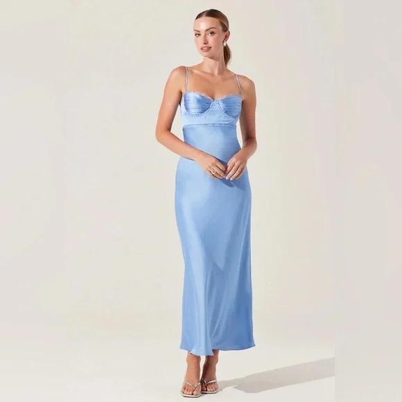 Astr | Dresses | Astr The Label Florianne Dress In Blue L | Poshmark Astr | Dresses | Astr The Label Florianne Dress In Blue L | Poshmark